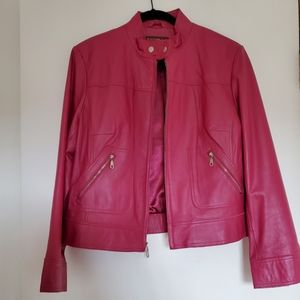 Bandolino pink faux leather jacket XL